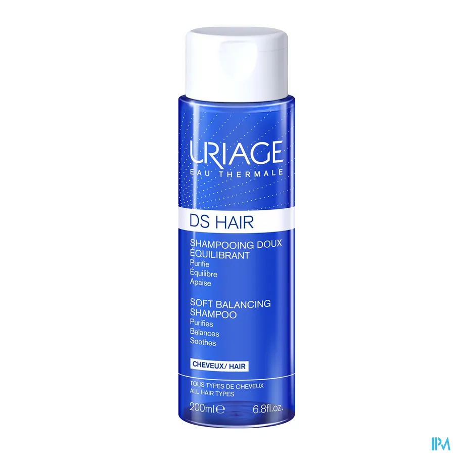 packshot van Uriage DS Hair Milde Evenwichtsherstellende Shampoo 200 ml