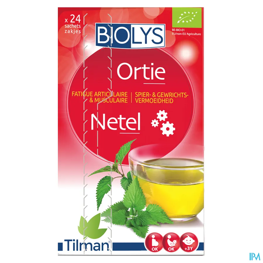 packshot van Tilman Biolys Netel 24 zakjes