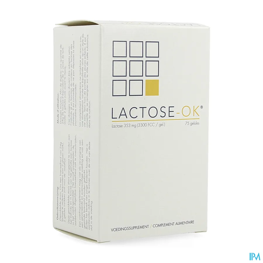 packshot van Lactose-OK 75 Capsules