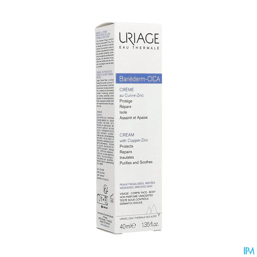 packshot van Uriage Bariederm Cica Crème 40 ml