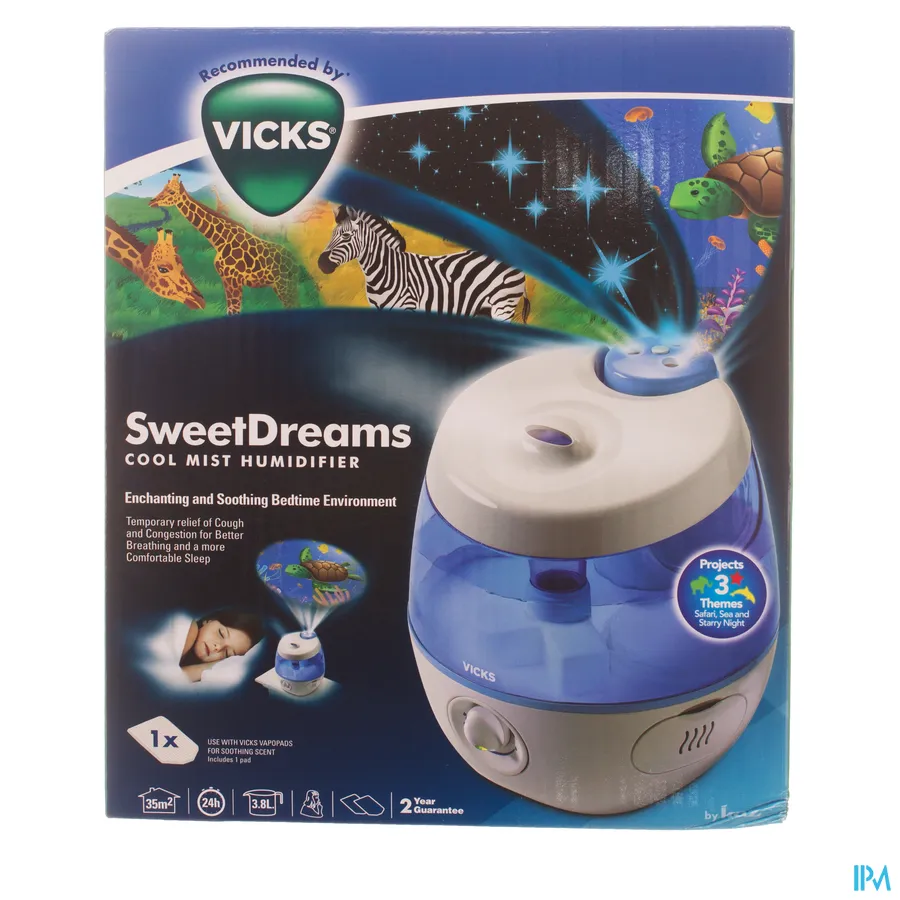 packshot van Vicks Sweet Dreams CoolMist Luchtbevochtiger