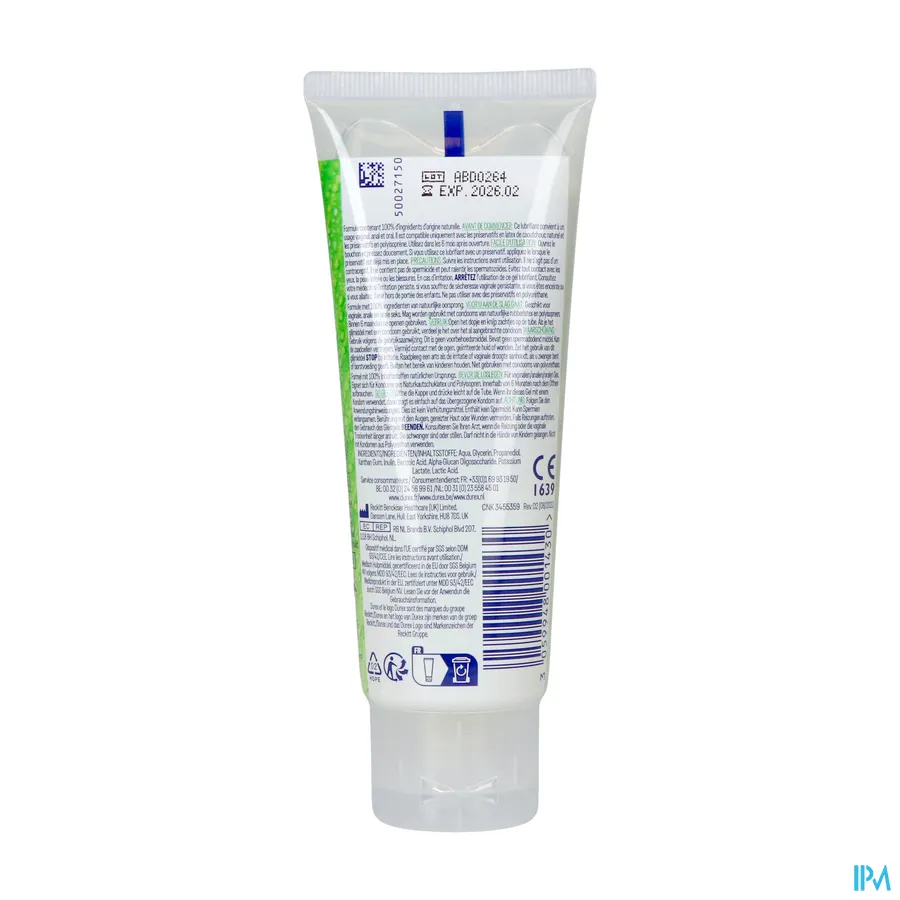 packshot van Durex Naturel Glijmiddel - 100% Natuurlijke Hydraterende Formule - 100 ml