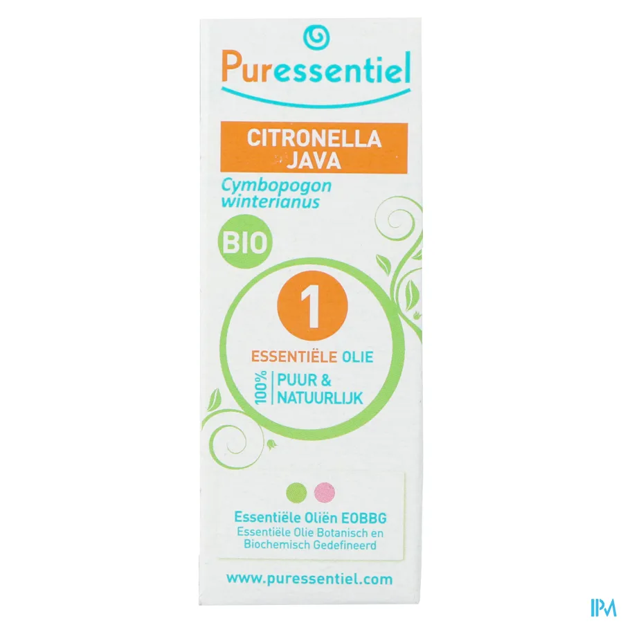packshot van Puressentiel Essentiële Olie Citronella Java Bio 10 ml