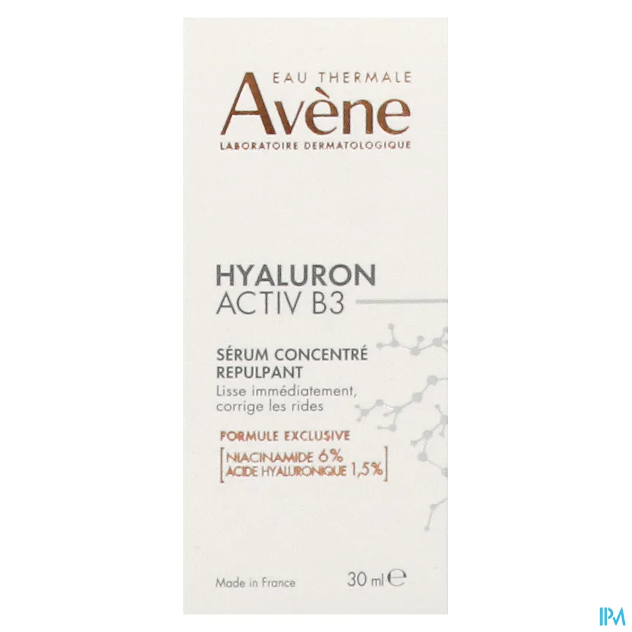 packshot van Avène Hyaluron Activ B3 Geconcentreerd Opvullend Serum 30 ml