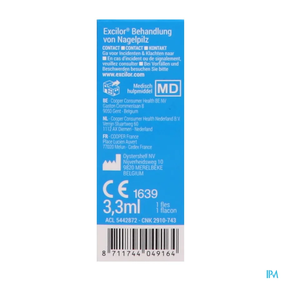 packshot van Excilor Liquid 3,3ml