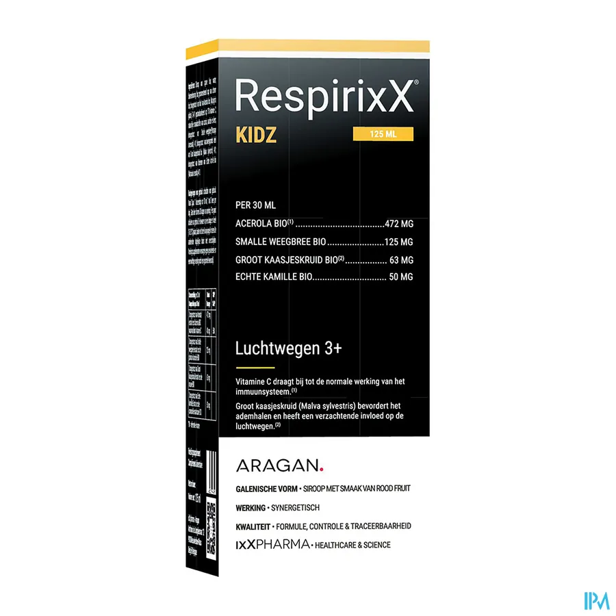packshot van RespirixX Kidz 125 ml
