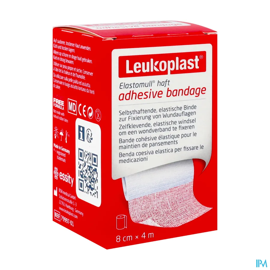 packshot van Elastomull Haft 8cmx4m 1 Leukoplast