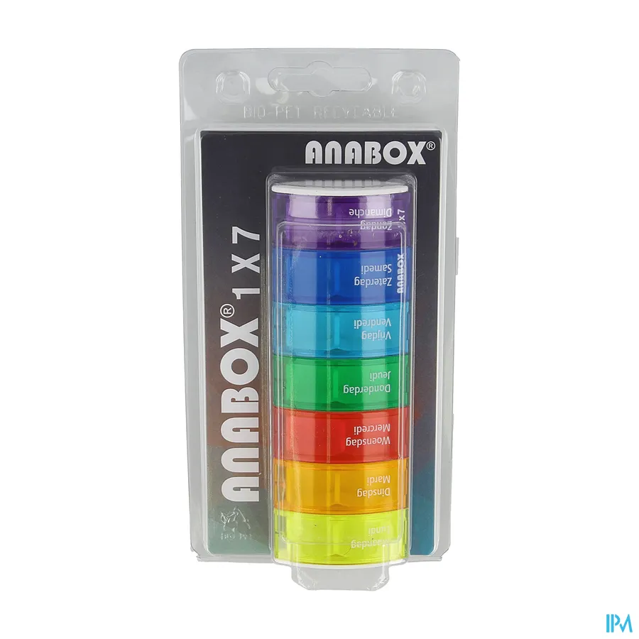 packshot van Anabox 7-In-1 Rainbow Pillendoos 1 stuk