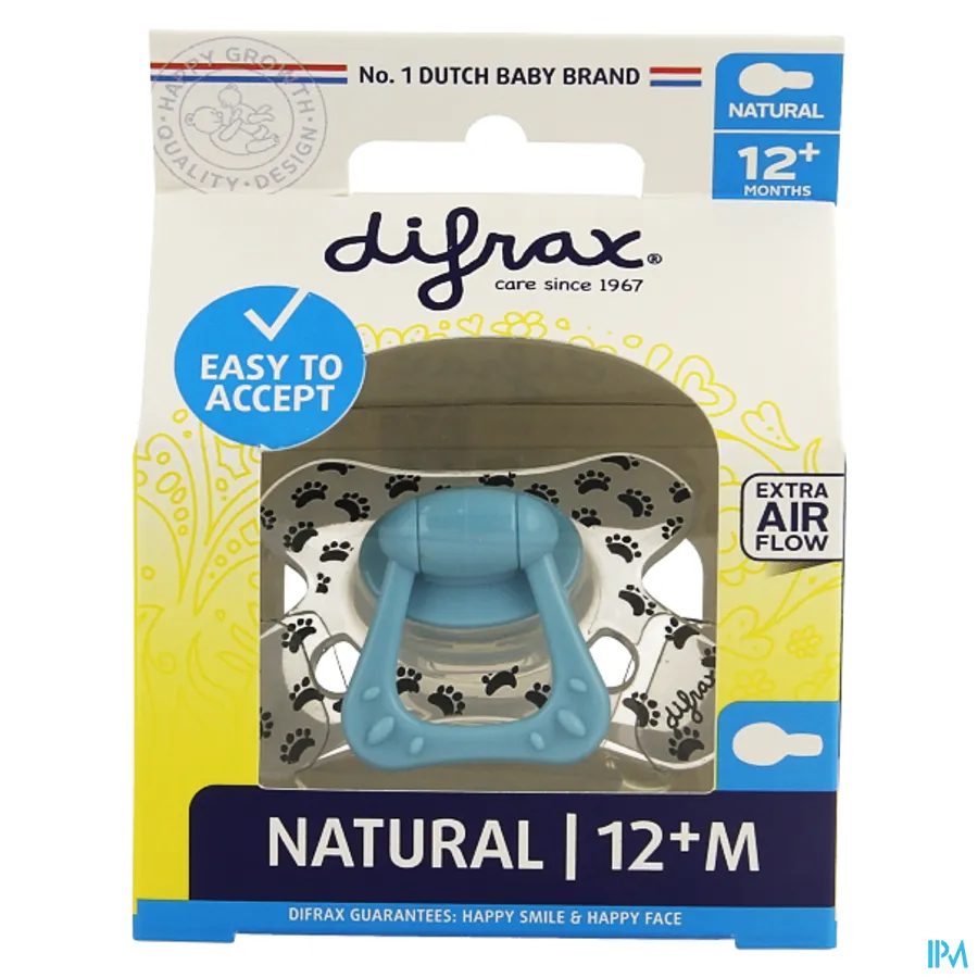 packshot van Difrax Fopspeen Natural 12m+