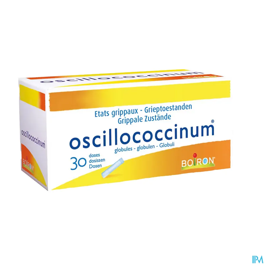 packshot van Oscillococcinum voor Grieptoestanden 30 Dosissen