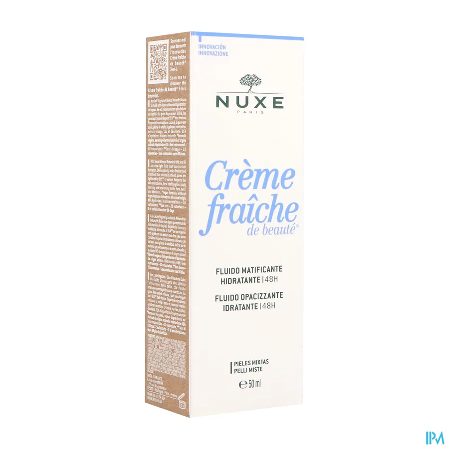 packshot van Nuxe Crème Fraîche de Beauté Moisturising Mattifying Fluid 48H 50 ml