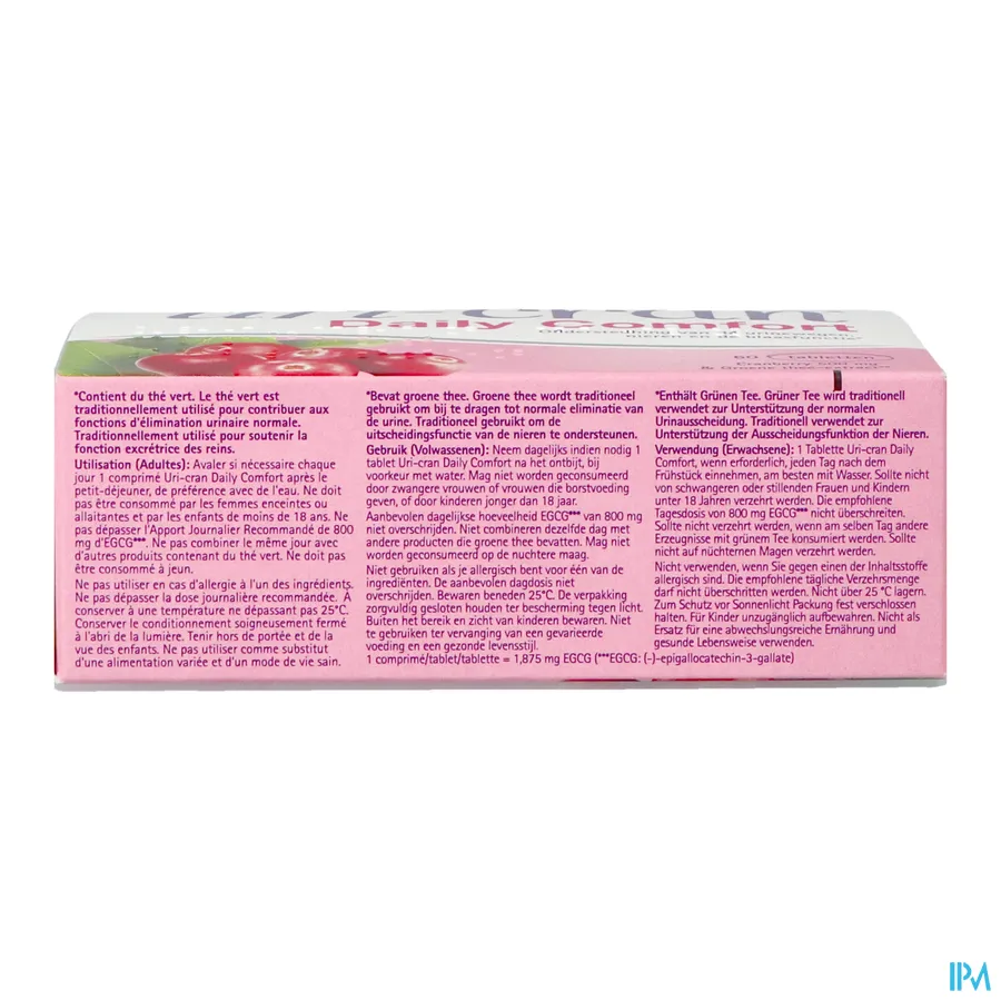 packshot van Uri-Cran Daily Comfort 60 tabletten