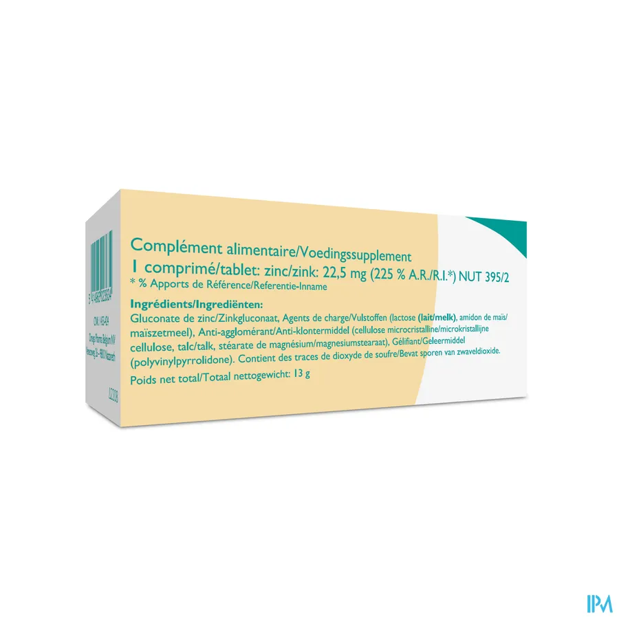 packshot van Zincotabs 60 tabletten