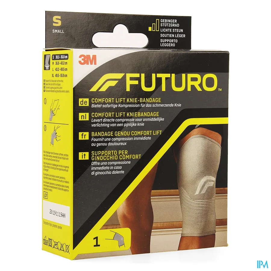 packshot van Futuro Comfort Lift Knie-Bandage Small (Zachte Steun)