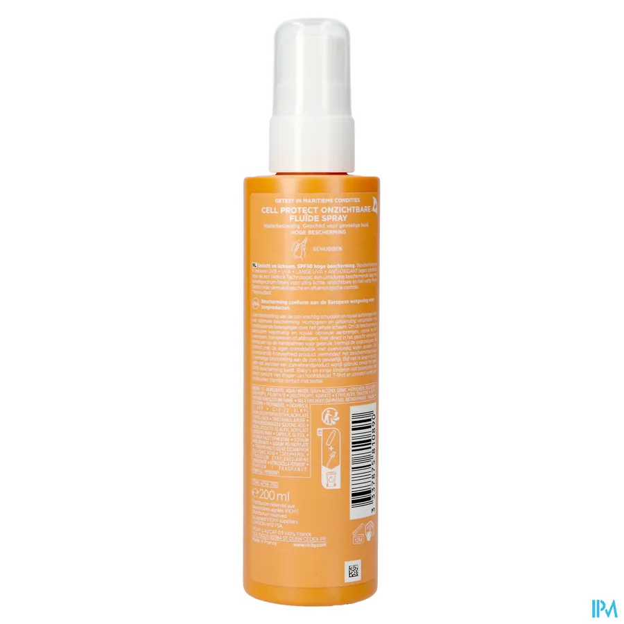 packshot van Cell protect fluide spray SPF 30 200 ml