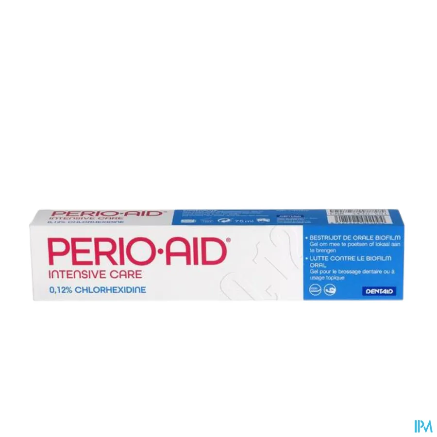 packshot van Perio Aid Intensive Care Tandpasta met 0,12% Chloorhexidine 75 ml