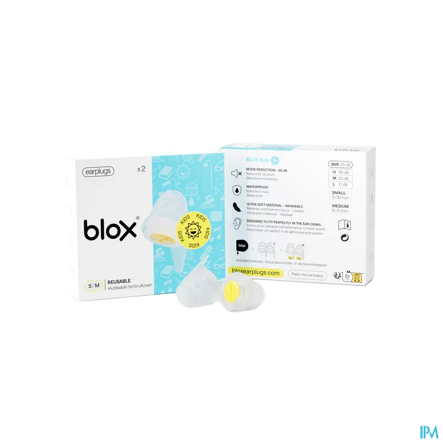 productshot van Blox Kids Herbruikbare Oordoppen 2 paar
