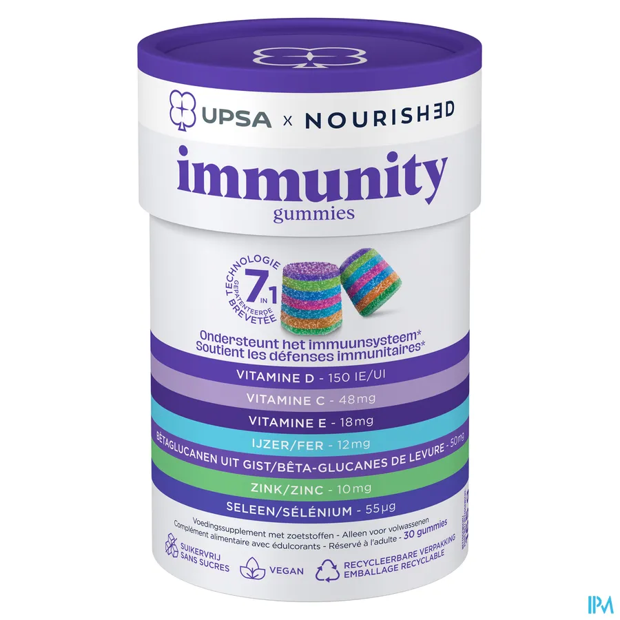 packshot van Upsa Nourished Immunity Gummies 30