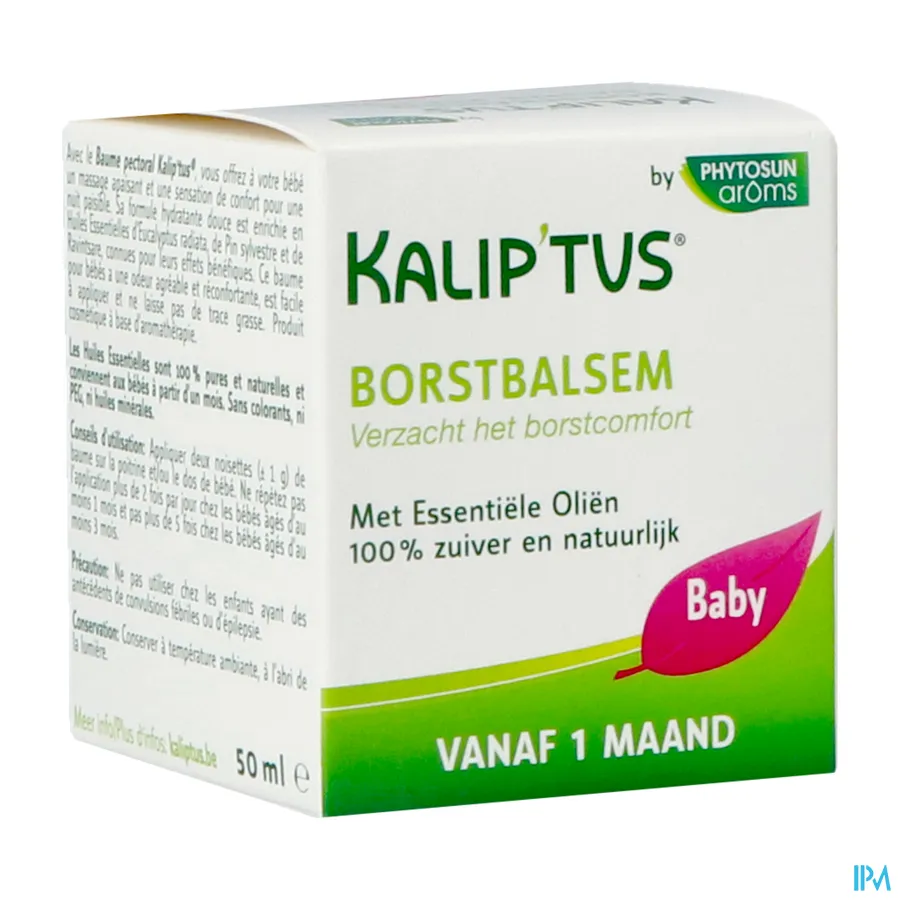 packshot van Kalip'tus Baby voor een Vrije Ademhaling voor Kinderen vanaf 1 Maand Balsem 50 g