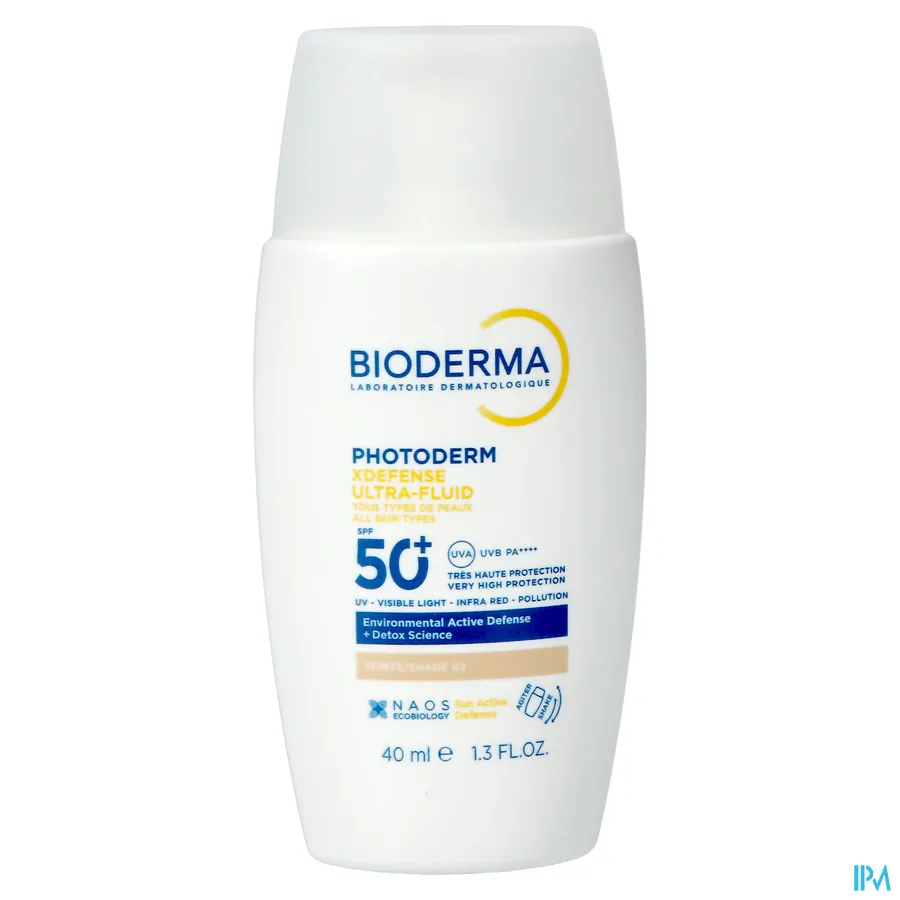productshot van Bioderma Photoderm XDefense Ultra-Fluid SPF 50+ 40 ml Shade 02