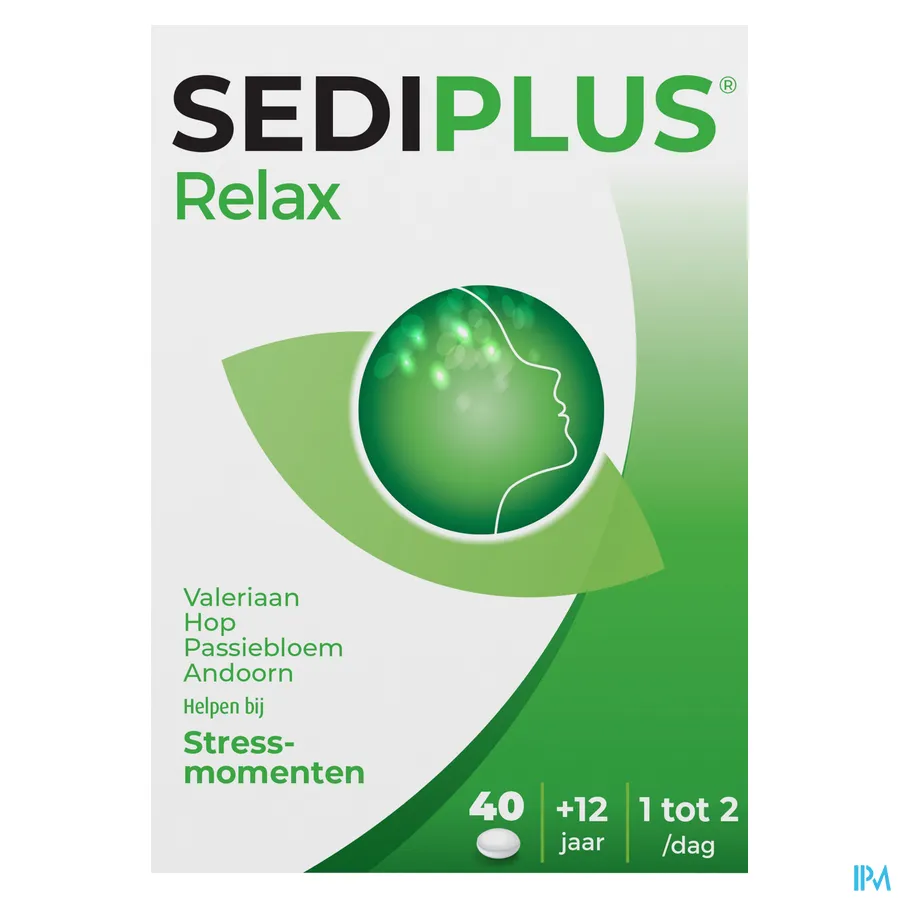packshot van Sediplus Relax voor een Optimale Relaxatie 40 Tabletten