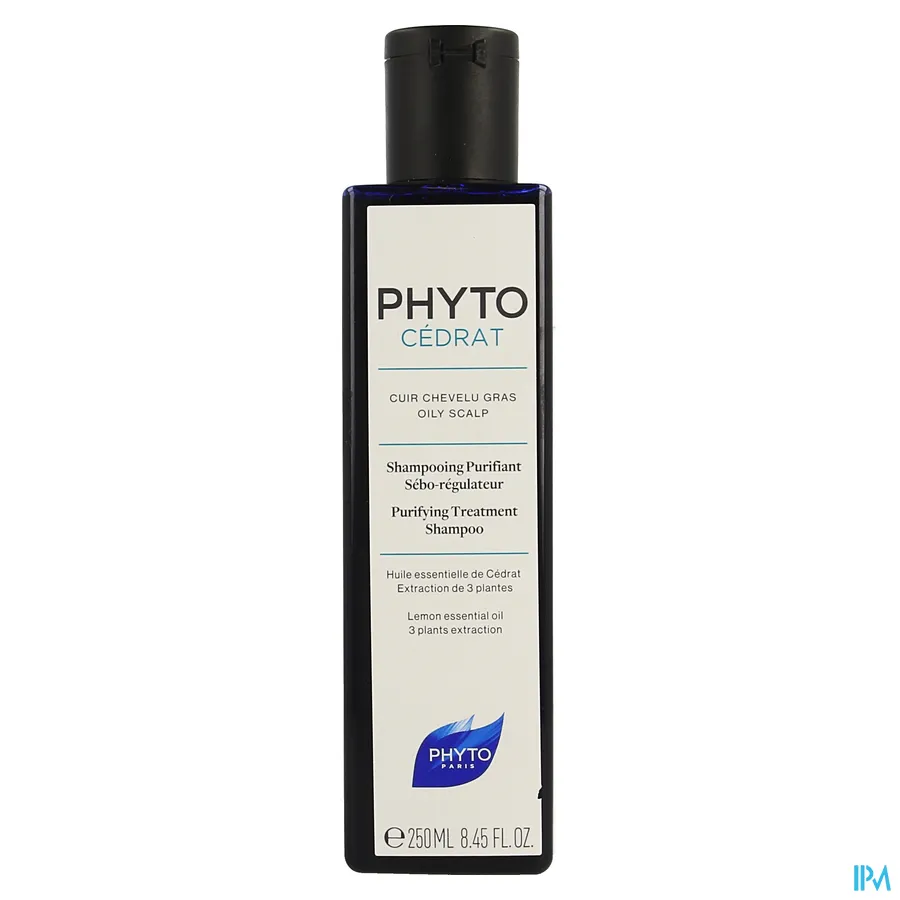 packshot van Phyto Cédrat Zuiverende Talgregulerende Shampoo voor Vette Hoofdhuid met Etherische Cederolie en 3 Plantenextracten Flacon 250 ml