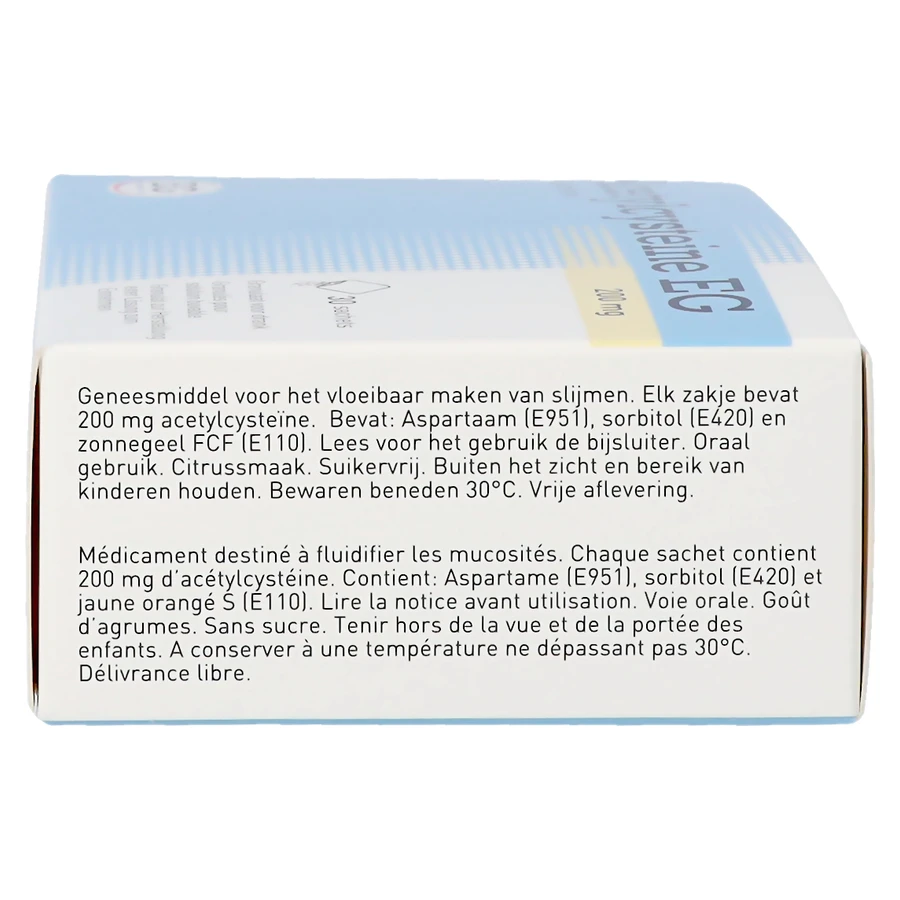 packshot van Acetylcysteïne EG 200 mg 30 Zakjes