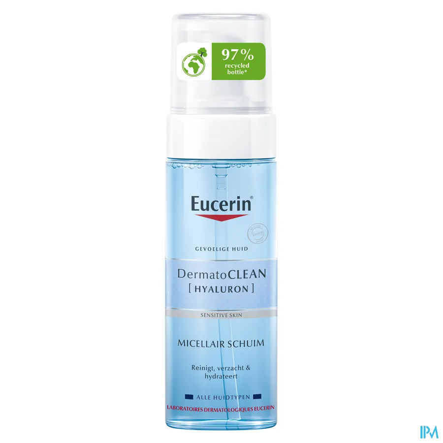 packshot van Eucerin DermatoCLEAN Hyaluron Micellair Schuim 150 ml
