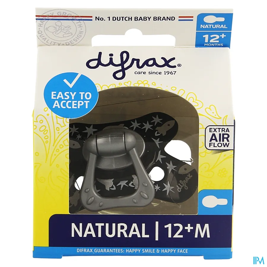 packshot van Difrax Fopspeen Natural 12m+