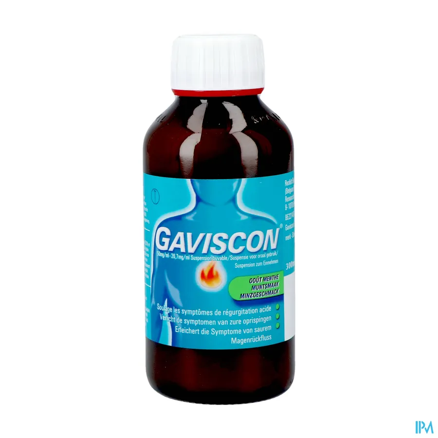 productshot van Gaviscon tegen Zure Oprispingen Muntsmaak 300 ml