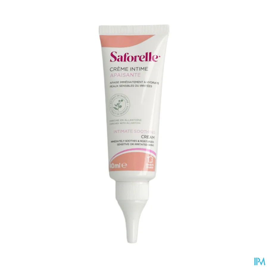 productshot van Saforelle Verzachtende Intieme Crème bij Irritaties en Ongemakken van de Huid met Kliskruid en Allantoïne Tube 40 ml