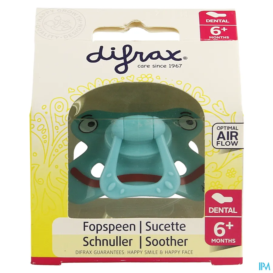 packshot van Difrax Fopspeen Sil Dental Girl +6 m