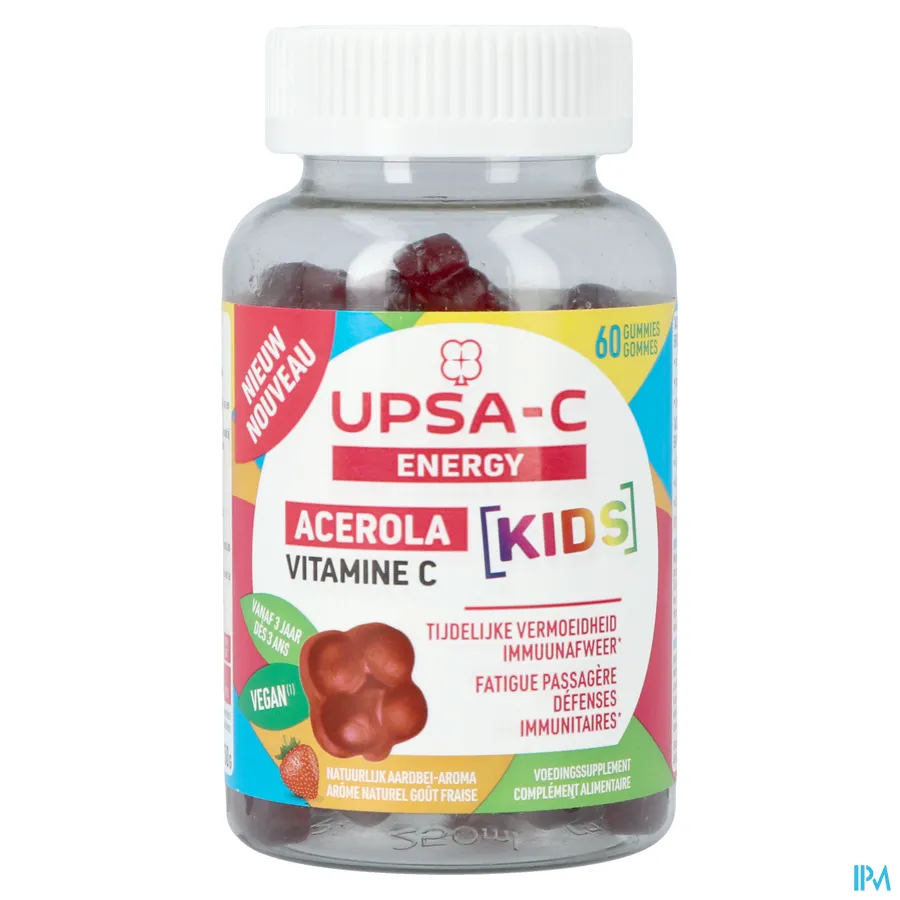 packshot van Upsa C Energy Acerola Kids Gummies 60