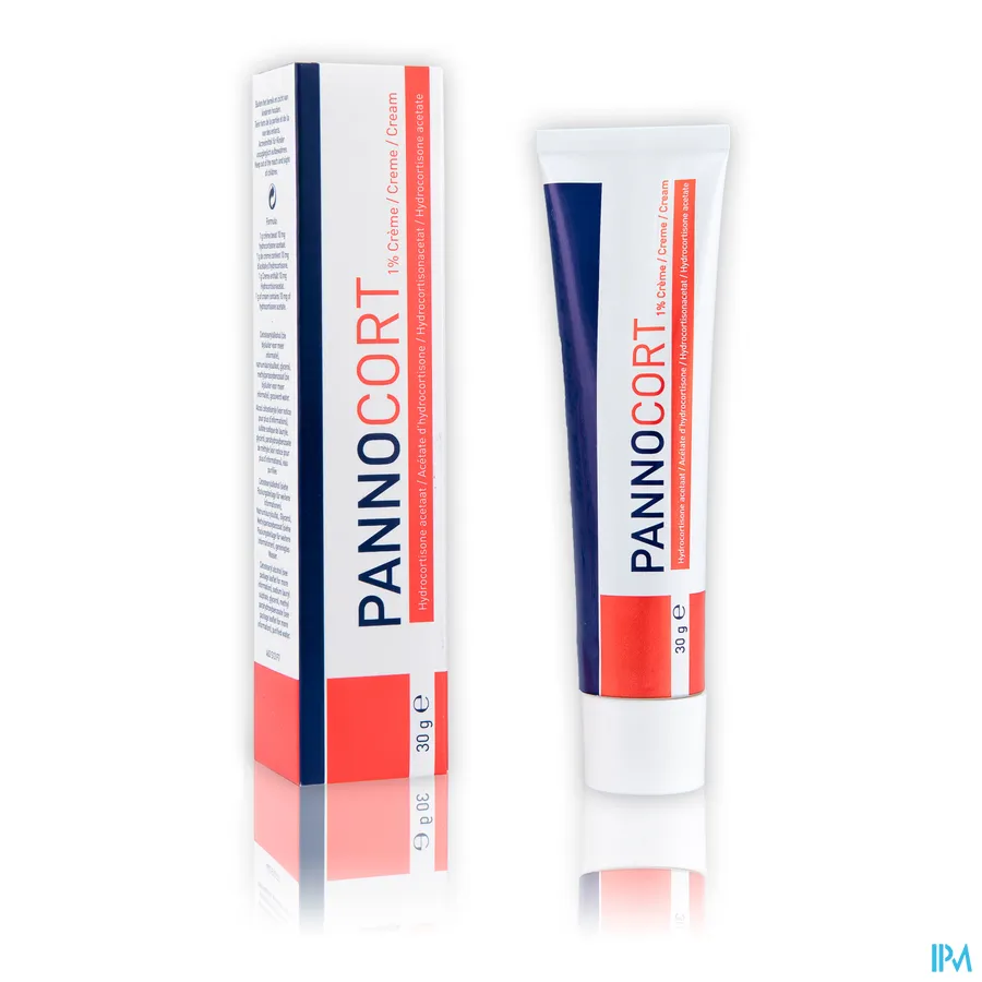 productshot van Pannocort Crème met 1% Hydrocortisone acetaat Tube 30 g