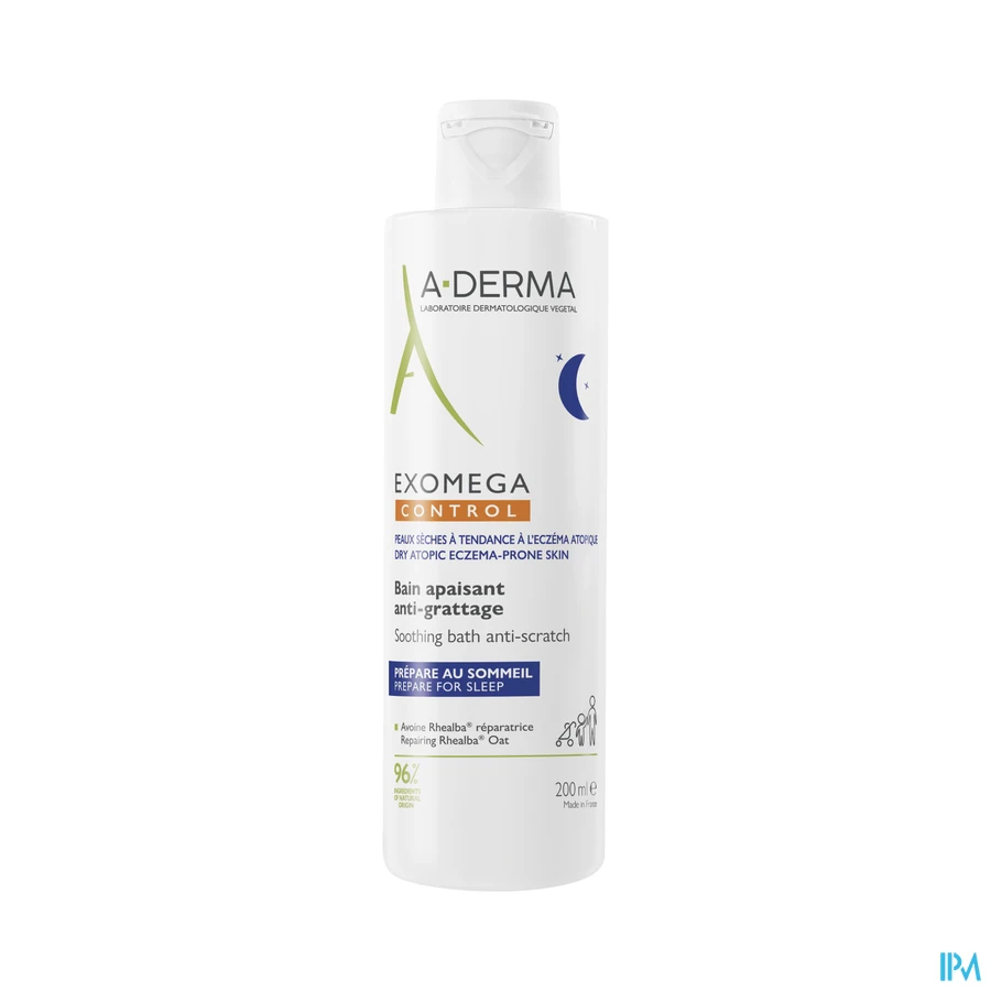 productshot van Aderma Exomega Control Kalmerend Bad Fl 200ml