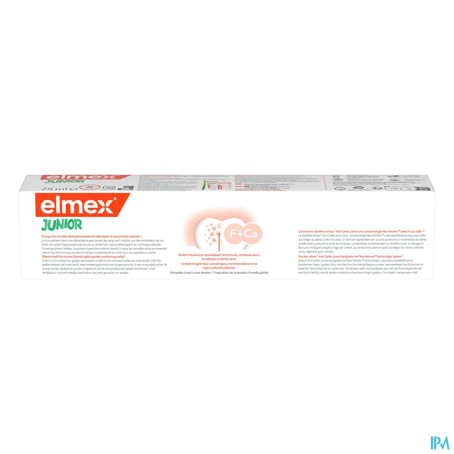 packshot van Elmex Junior 6-12 Jaar Tandpasta 75 ml