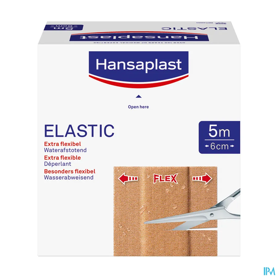 packshot van Hansaplast Elastic Family Pack 5 m x 6 cm 1 stuk
