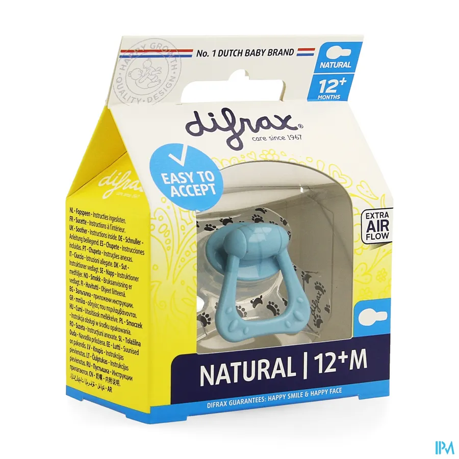 packshot van Difrax Fopspeen Natural 12m+