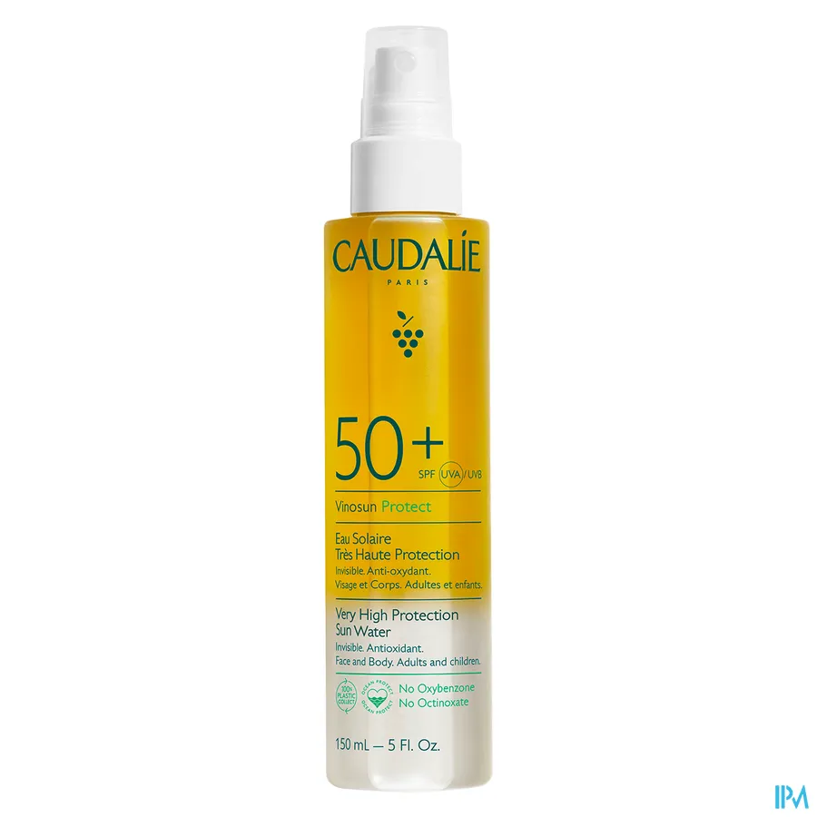 packshot van Caudalie Vinosun Zonnewater Hoge Bescherming SPF 50+ 150 ml