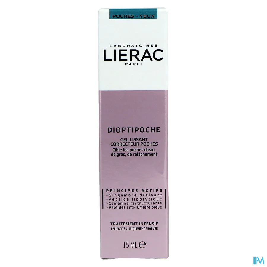 packshot van Lierac Dioptipoche Gladmakende Gel tegen Wallen voor Ogen Tube 15 ml