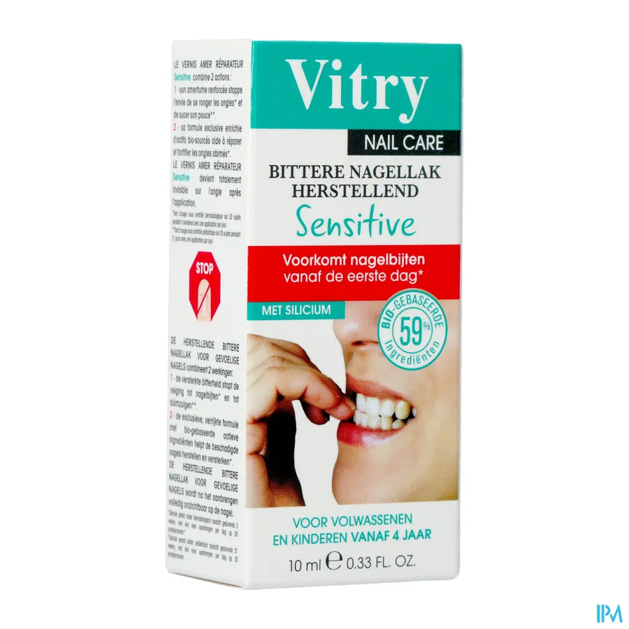 packshot van Vitry Herstellende Anti-Nagelbijt Nagellak met Silicone 10 ml