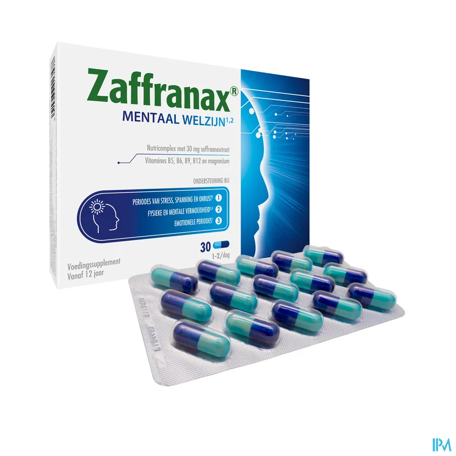 productshot van Zaffranax Mentaal Welzijn 30 capsules