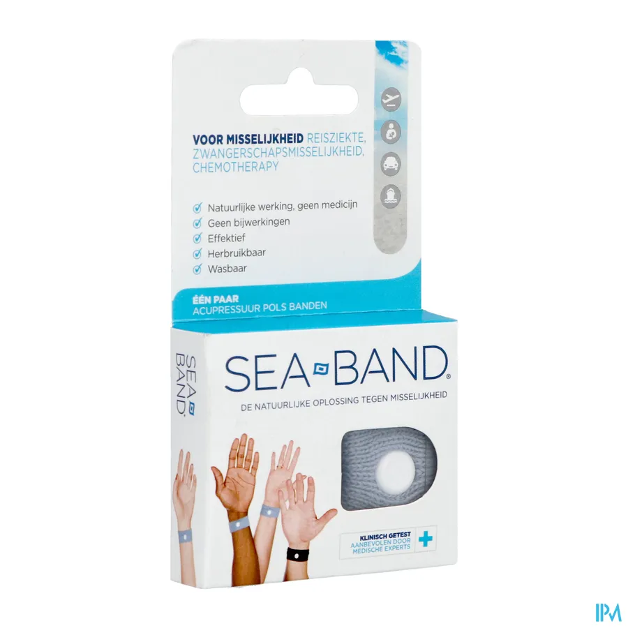 packshot van Sea Band Polsbandje Volwassene Grijs 1 paar