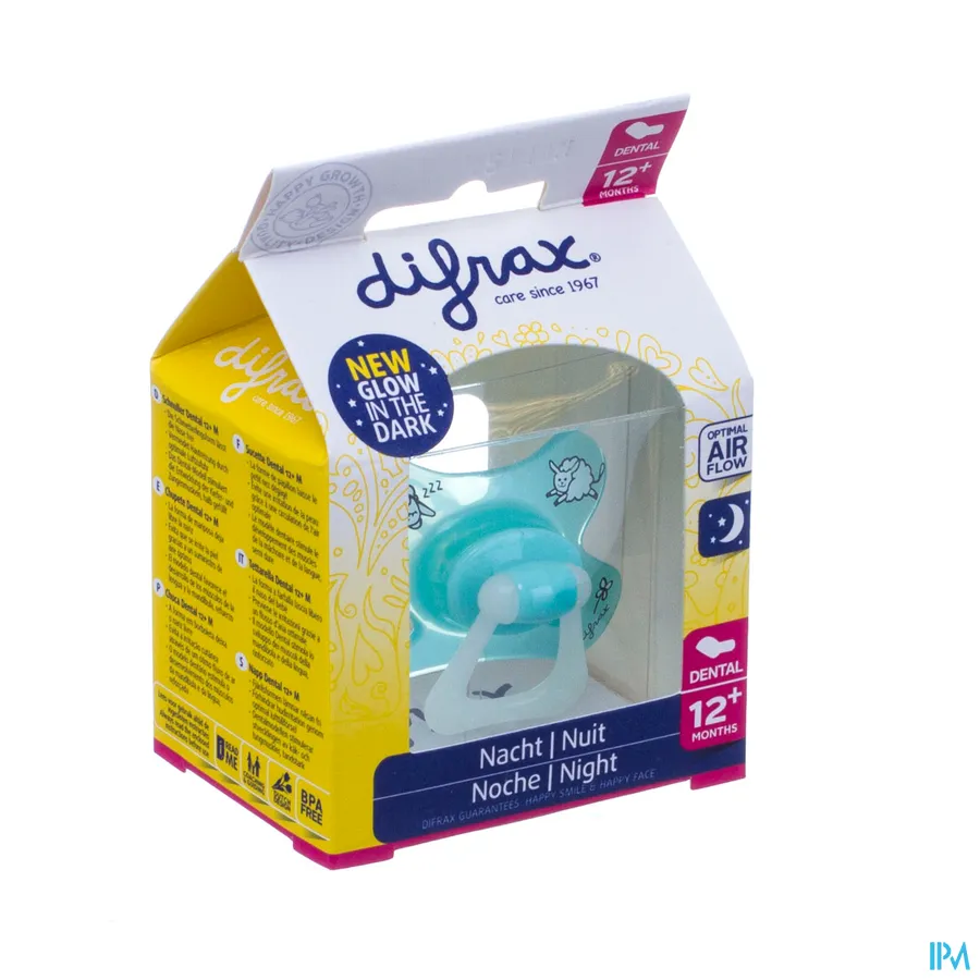 packshot van Difrax Fopspeen Dental +12m Nacht