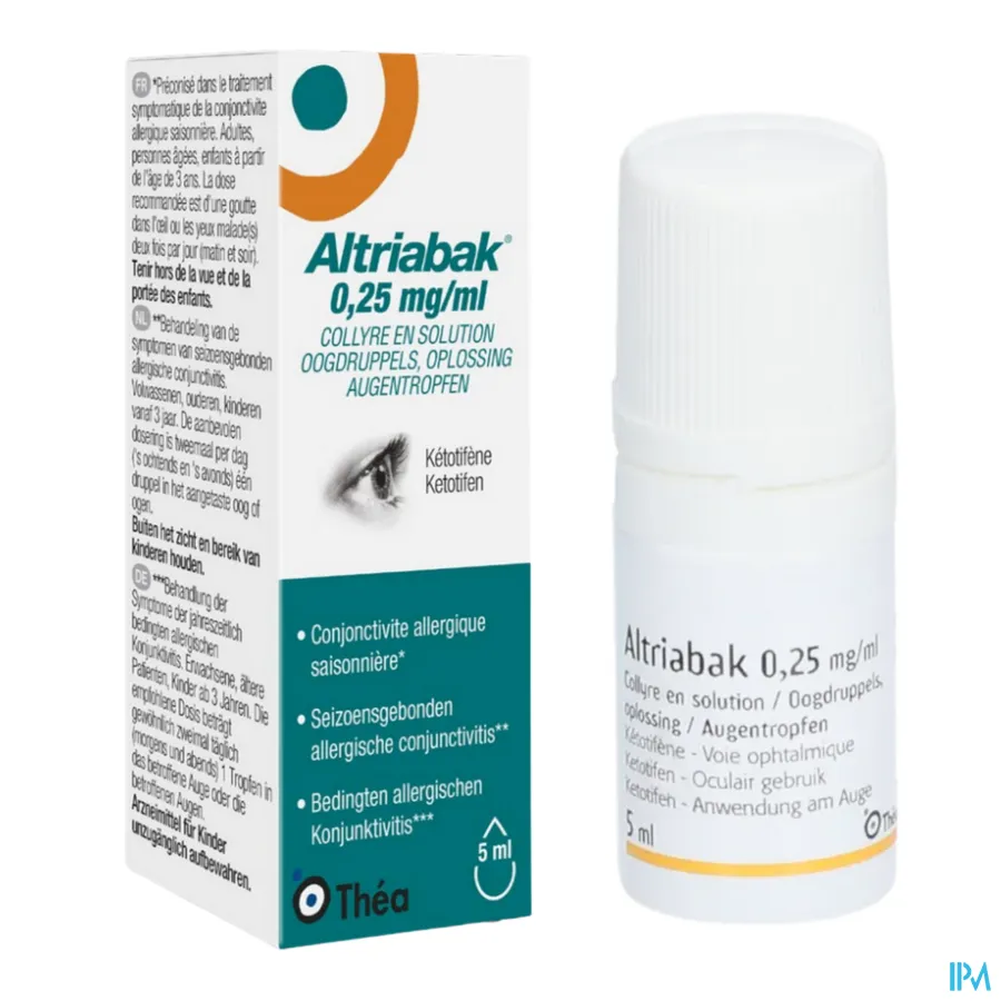 productshot van Altriabak 0,25mg/ml Oogdruppels 5ml