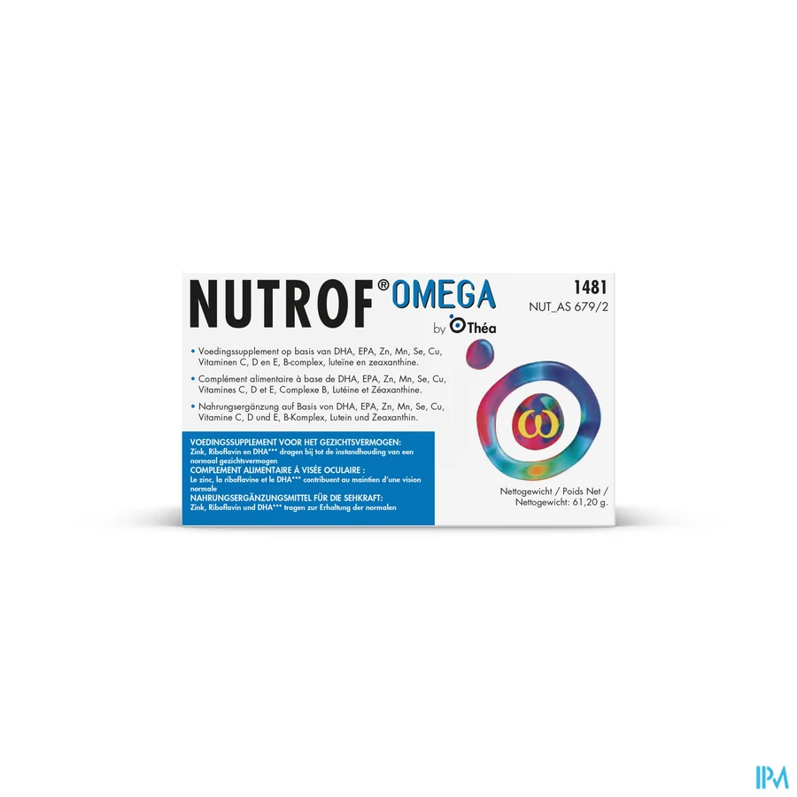 packshot van Nutrof Omega 60 Capsules