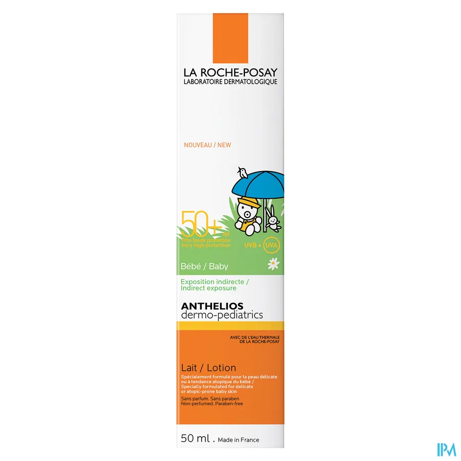 packshot van La Roche-Posay Anthelios Dermo Baby Zonnemelk SPF50+ Zonder Parfum 50 ml