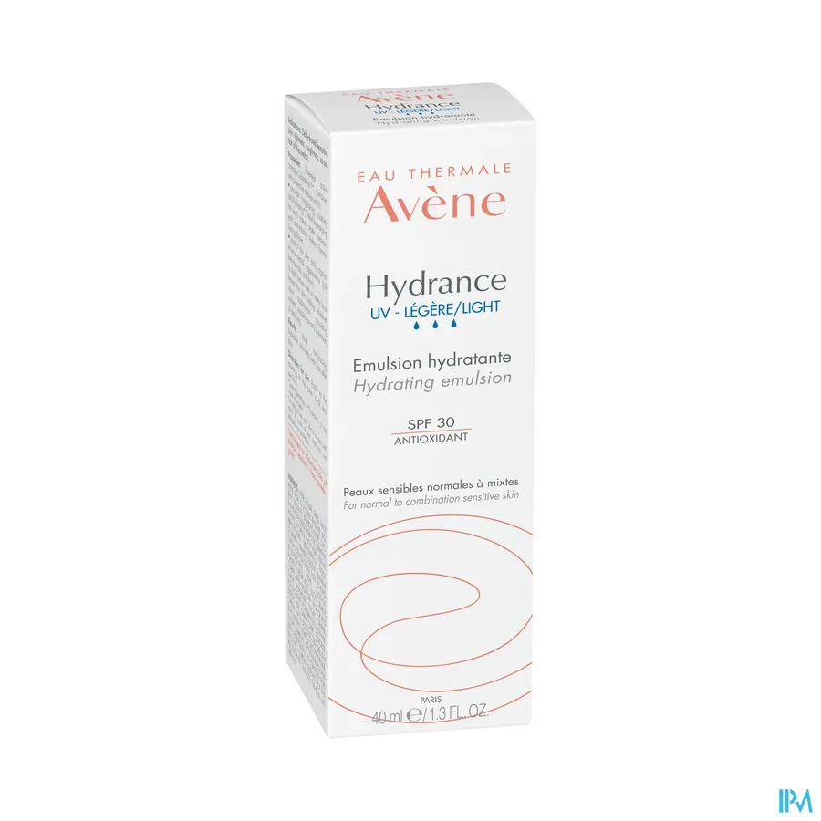 packshot van Avène Hydrance UV Lichte Hydraterende Emulsie SPF30 40 ml