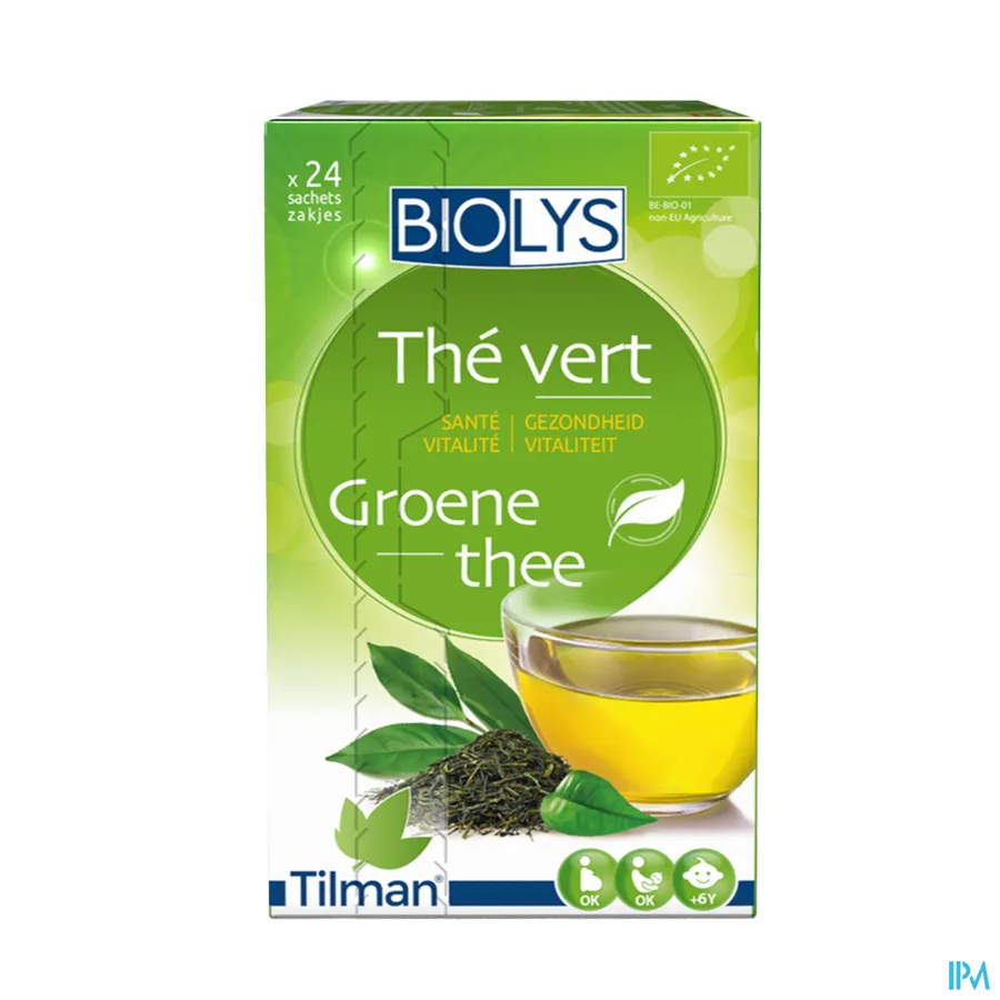 packshot van Tilman Biolys Groene Thee 24 zakjes
