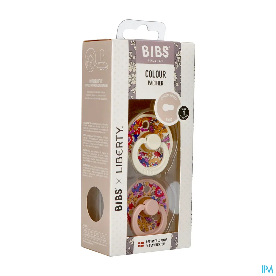 packshot van Bibs 1 Fopspeen Duo Liberty Garden Blossom Blush 2